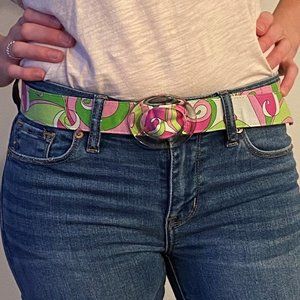 Pucci Pink - Cotton Fabric Belt